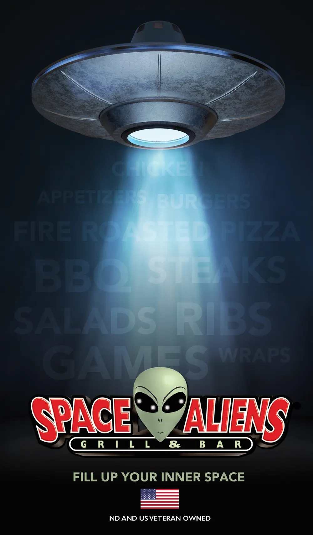 Space Aliens Grill & Bar — Fill up your inner space. ND and US veteran owned.